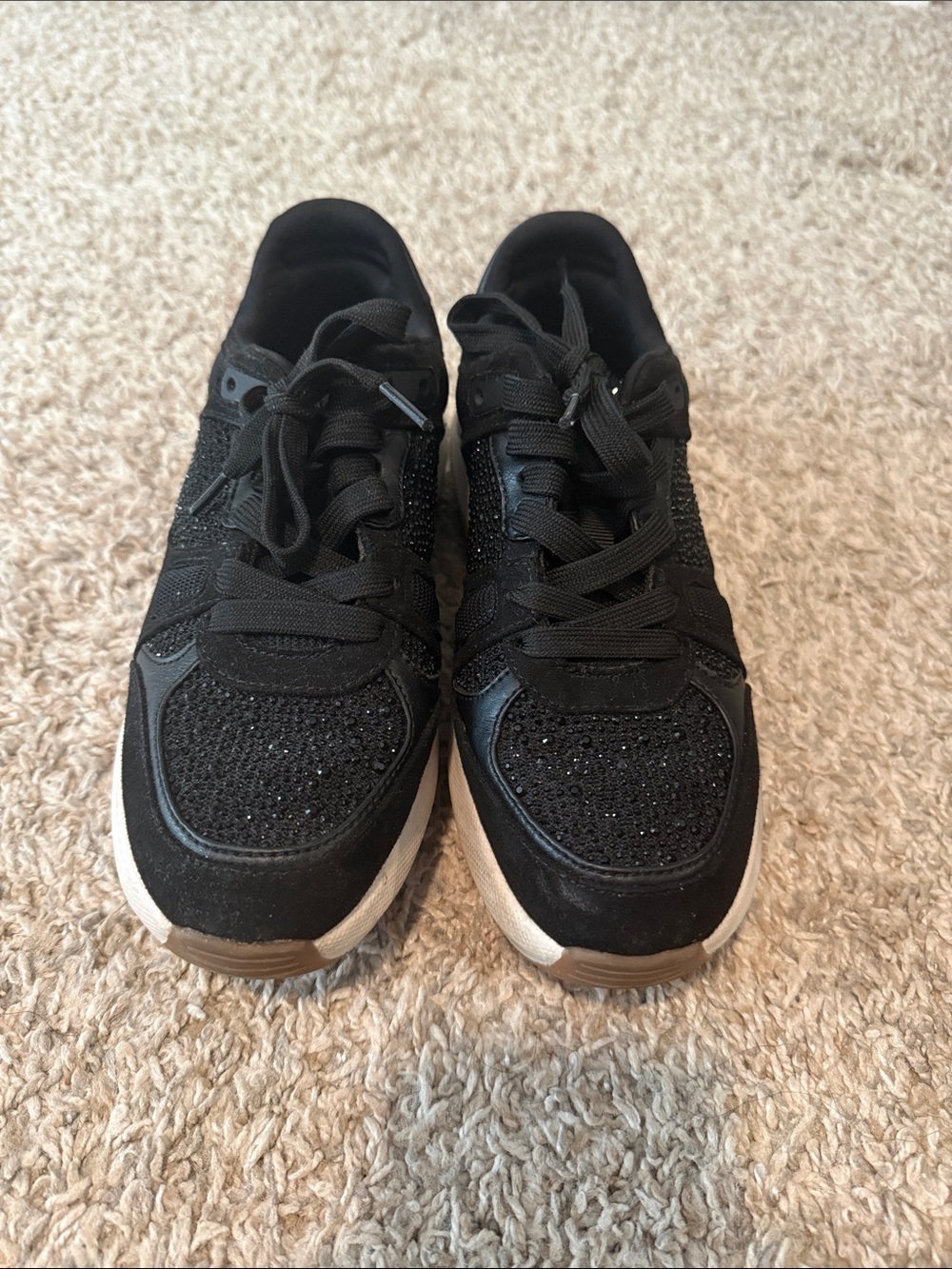 Zara Black Sparkle Athletic Sneakers